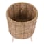 Found & Fable Faux Rattan Planter Stand, Medium