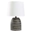 Found & Fable Black Speckled Medium Table Lamp with Shade, 20"