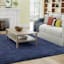 (A506) Ty Pennington Whitaker Navy Blue Wool Tufted Area Rug, 5x7