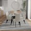 (A507) Ty Pennington Owens Blue & White Broken Stripe Accent Rug, 3x5