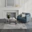 (A508) Ty Pennington Elmwood Blue & Ivory Patch Patterned Area Rug, 5x7
