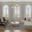 (A509) Found & Fable Thornhill Grey & Gold Floral Medallion Area Rug, 5x7