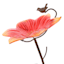Floral Outdoor Birdbath with Stand, 26"