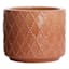 Indoor Blush Reactive Glaze Diamond Pot, Medium