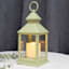 Green LED Outdoor Lantern With Timer, 10"