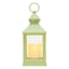 Green LED Outdoor Lantern With Timer, 10"