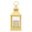 Yellow LED Outdoor Lantern With Timer, 10"