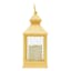 Yellow LED Outdoor Lantern With Timer, 10"