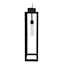 Crosby St. Black Outdoor Solar Lantern, 15"