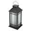 Black Outdoor Solar Lantern, 11"