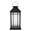 Black Outdoor Solar Lantern, 11"
