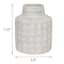 Ty Pennington White Embossed Ceramic Vase, 7"