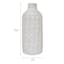 Ty Pennington White Embossed Ceramic Vase, 12"