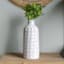 Ty Pennington White Embossed Ceramic Vase, 12"
