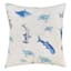 Ty Pennington Blue Sea Life Square Outdoor Throw Pillow, 18"