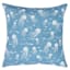 Ty Pennington Aqua Jellyfish Print Square Outdoor Throw Pillow, 17"