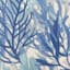 Ty Pennington Blue Blissful Coral Print Square Outdoor Throw Pillow, 16"