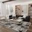 (B869) Crosby St. Mackenzie Neutral & Black Abstract Area Rug, 5x7