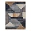 (B874) Crosby St. Dove Navy & Gold Washable Area Rug, 5x7