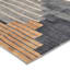(B874) Crosby St. Dove Navy & Gold Washable Area Rug, 5x7
