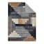 (B874) Crosby St. Dove Navy & Gold Washable Area Rug, 5x7