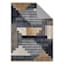 (B874) Crosby St. Dove Navy & Gold Washable Area Rug, 8x10
