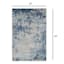 (B875) Crosby St. Dove Grey Splash Patterned Washable Area Rug, 5x7
