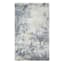 (B875) Crosby St. Dove Grey Splash Patterned Washable Accent Rug, 3x5