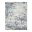 (B875) Crosby St. Dove Grey Splash Patterned Washable Area Rug, 8x10