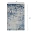(B875) Crosby St. Dove Grey Splash Patterned Washable Area Rug, 8x10