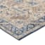 (B876) Dove Ivory & Blue Medallion Washable Area Rug, 5x7