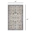 (B876) Dove Ivory & Blue Medallion Washable Accent Rug, 3x5