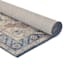 (B876) Dove Ivory & Blue Medallion Washable Area Rug, 8x10