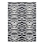 (B877) Found & Fable Dove Grey & Black Tiger Patterned Washable Area Rug, 5x7