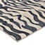 (B877) Found & Fable Dove Grey & Black Tiger Patterned Washable Area Rug, 5x7