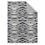 (B877) Found & Fable Dove Grey & Black Tiger Patterned Washable Area Rug, 5x7