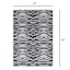 (B877) Found & Fable Dove Grey & Black Tiger Patterned Washable Area Rug, 5x7
