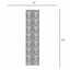 (B877) Found & Fable Dove Grey & Black Tiger Patterned Washable Runner, 2x8