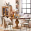 Honeybloom Penelope Wooden Dining Table Top & Base (Pedestal Sold Separately)