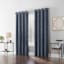 Sun Zero Daris Indigo Extreme Blackout Grommet Single Curtain Panel, 84"