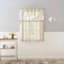 Bethel White & Taupe Small Curtain Valance, 54"