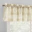 Bethel White & Taupe Small Curtain Valance, 54"