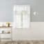Bethel White & Grey Small Tiered Curtain Panel, 54"