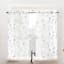 Bethel White & Grey Small Tiered Curtain Panel, 54"