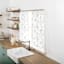 Bethel White & Grey Small Tiered Curtain Panel, 54"
