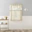 White & Taupe Small Tiered Curtain Panel, 54"