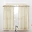 White & Taupe Small Tiered Curtain Panel, 54"