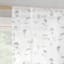 Bethel White & Grey Small Single Curtain Panel, 63"