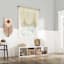 Destin White & Taupe Small Single Curtain Panel, 63"