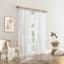Augusta White Sheer Loop Tab Single Curtain Panel, 84"